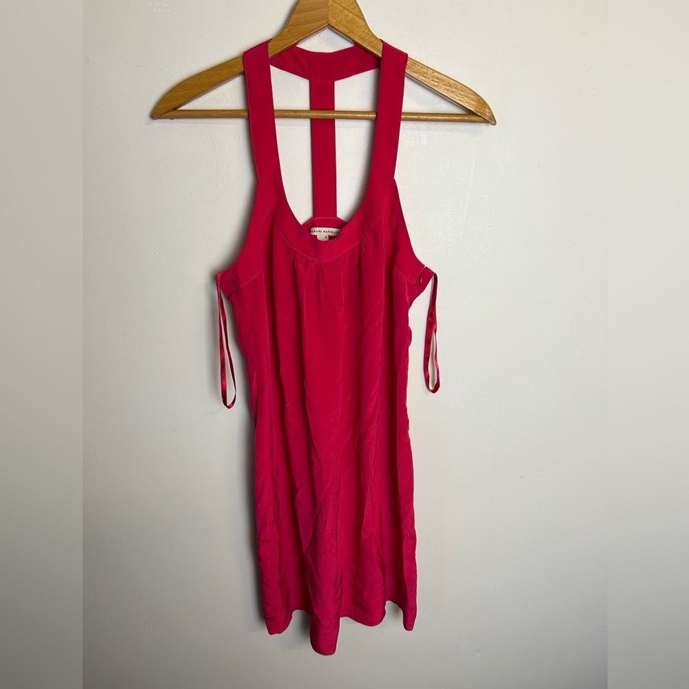 Banana Republic 100% Silk VTG y2K Tank Mini Dress Pink Sexy‎ Timeless Size M